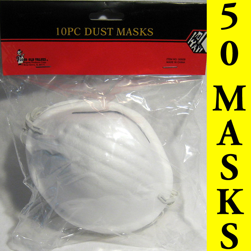 50 Dust Mask Filter Safety Respirator Face Protection !