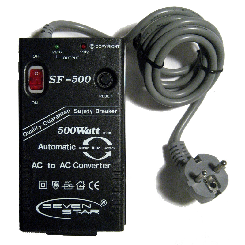 Automatic Transformer Adapter Power Converter Universal 500W 110v/220v 110/125 Volt Ac 60hz 30 Amp Adapter