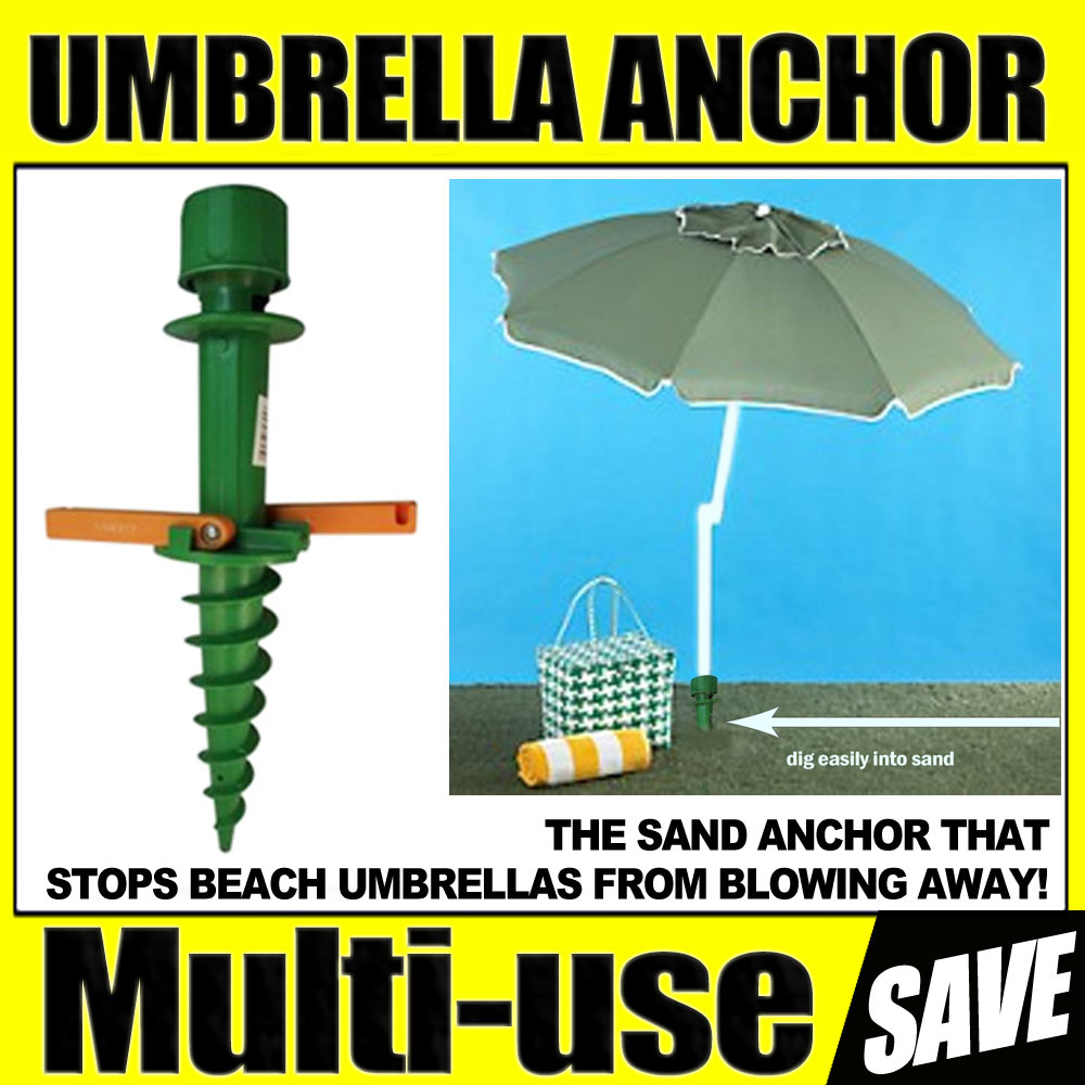 Umbrella Anchor Spiral Stake Beach Sand Stand Holder Beach Shade