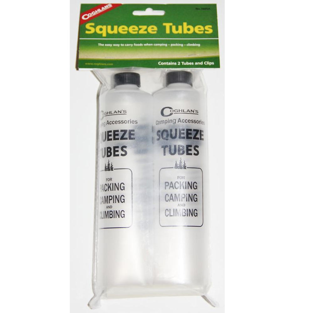2 Food Squeeze Tubes Container Bottles Camping Hiking Easy Dispenser