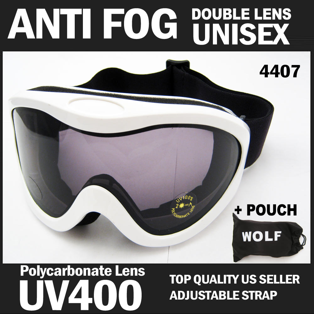 Snow Goggles Ski Snowboard Glasses Skiing Sport Lens Sunglasses Men Women White - Photo 1 sur 1