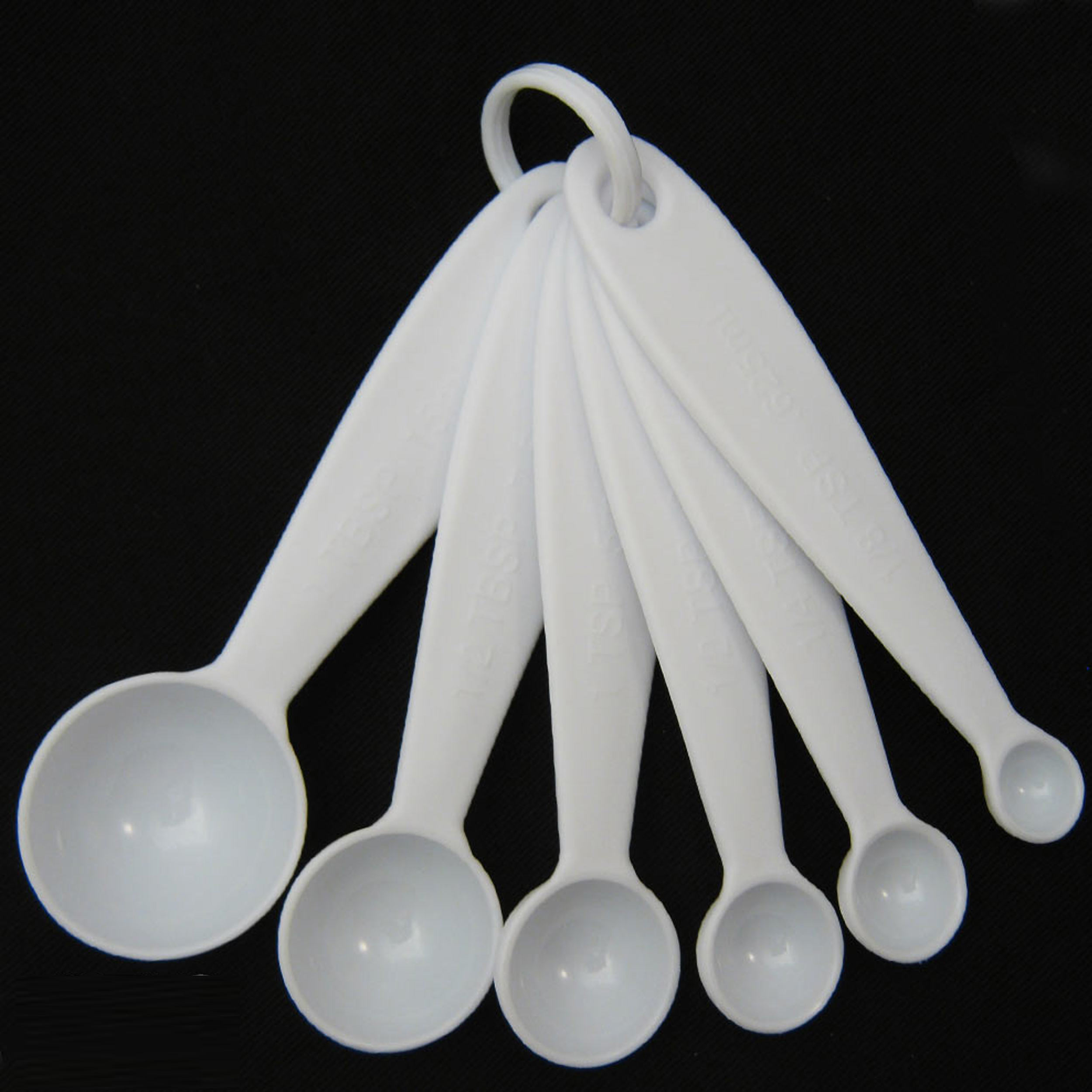 6 Pc Measuring Plastic Spoon Teaspoon Tablespoon Tea Scoop Cup Baking