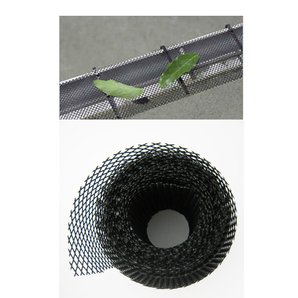 Gutter Guard Mesh 16 Ft X 6In Black Plastic 5" & 6" Gutters Cover Easy
