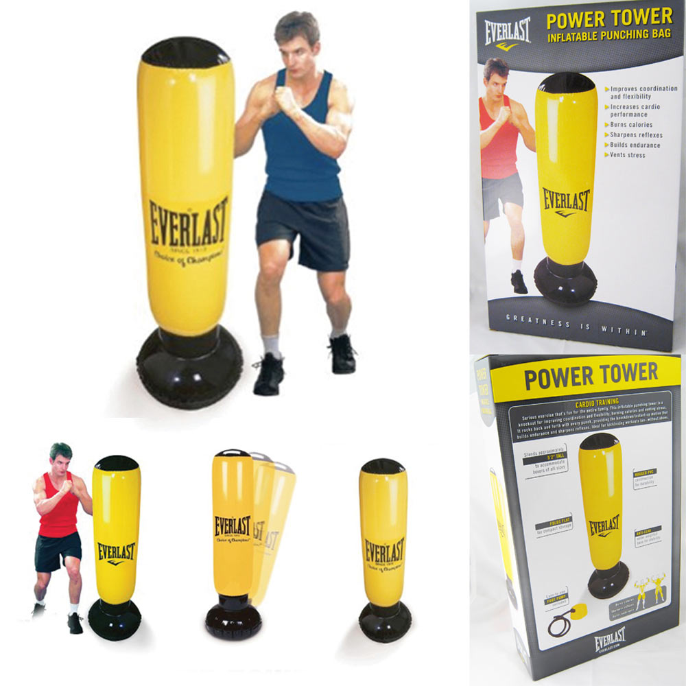 EVERLAST POWER TOWER INFLATABLE PUNCHING BOXING BAG PUNCH SPEED TRAINING TACKLE | eBay