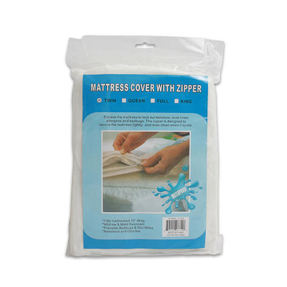 ... Bed Mattress Cover Zipper Plastic Waterproof Bed Bugs Protector Mites