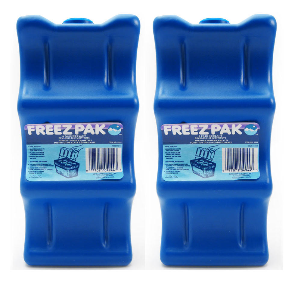 2Pc 6 Pack Freez Kollant Can Cooler Pack Gel Cold Ice Substiute Hold 6