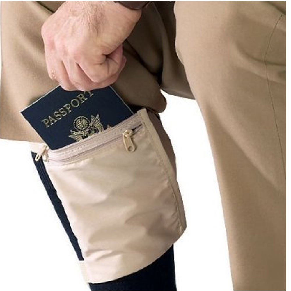 Travel Leg Money Belt Safe Card Money ID Passport Wallet Hide Bag