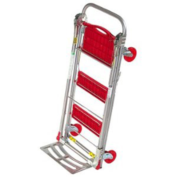 Total Trolley 4 in 1 Hand Truck Dolly Step Ladder Red