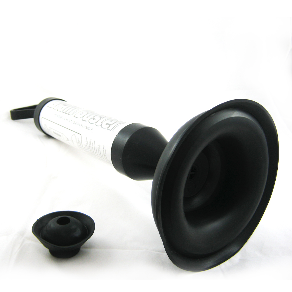 New Drain Buster Plunger two heads Clears Tough Clogs Toilet Sink