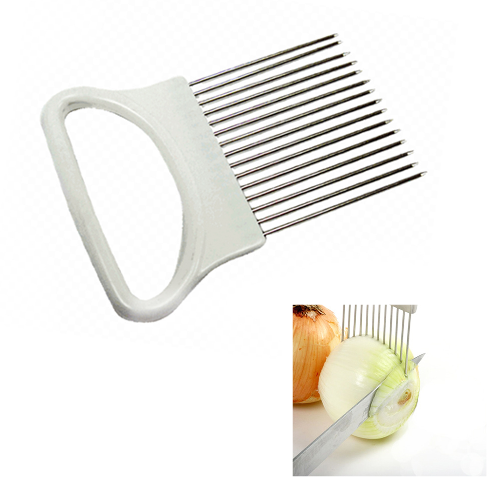 Onion Tomato Vegetable Slicer Cutting Aid Guide Holder Slicing Cutter Gadget New eBay