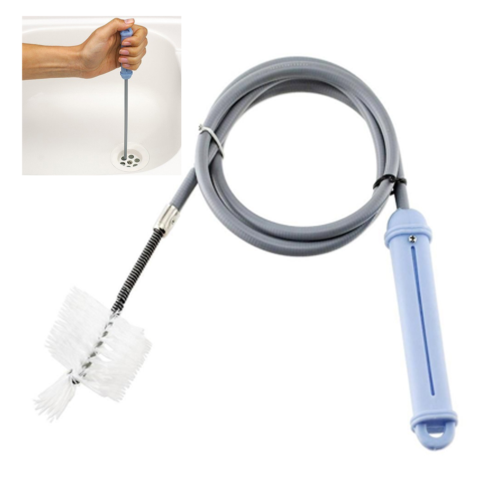 Sink Drain Brush Cleaner Tool 3.5ft Fix Kitchen Unclog Bathrooms Tub