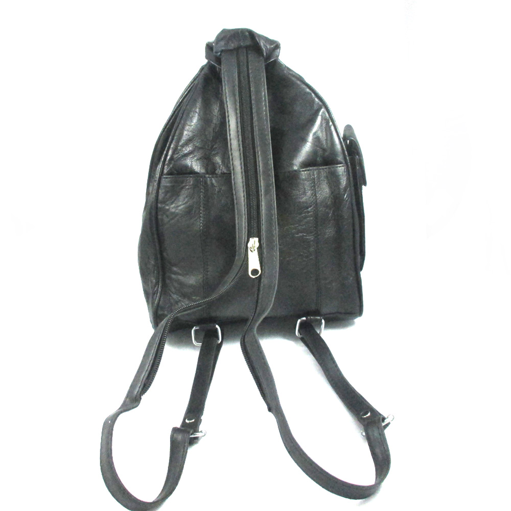 Genuine Leather Sling Tote Bag Shoulder Purse Womens Handbag Backpack Black New | eBay