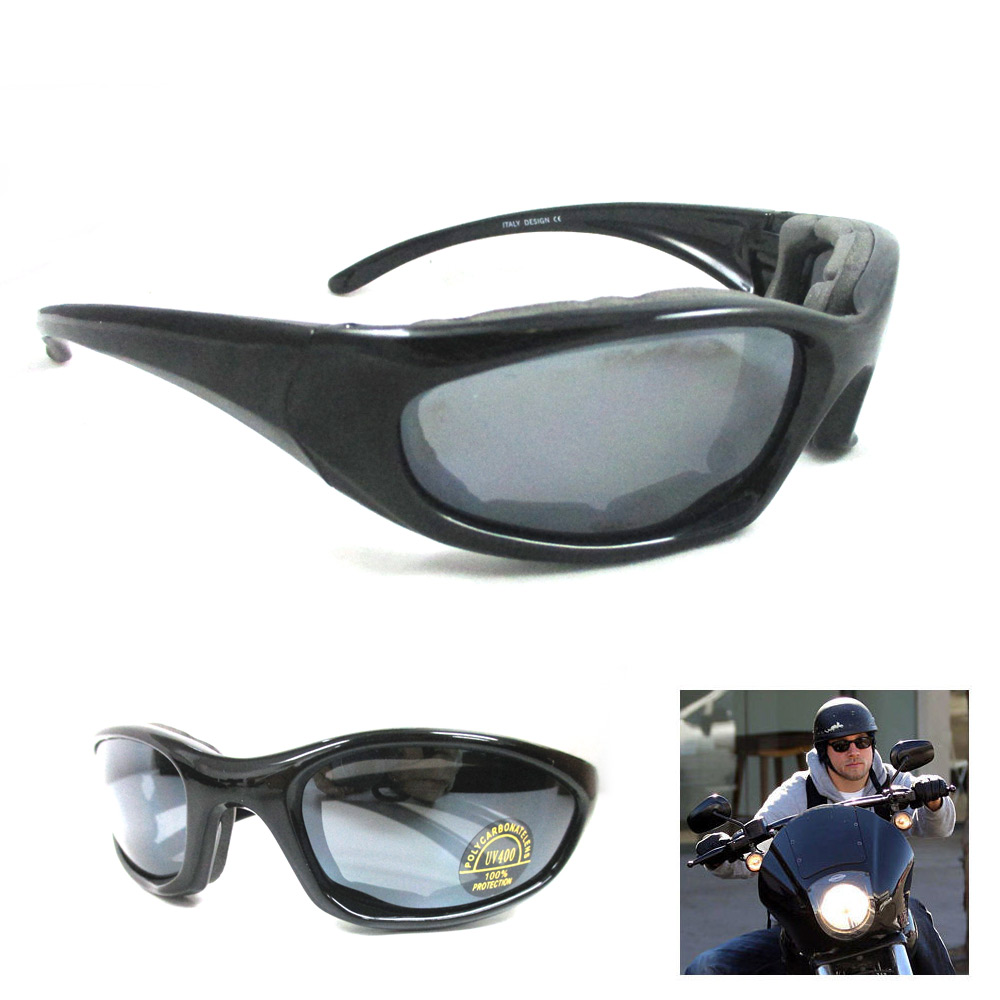 1 Wind Resistant Motorcycle Riding Sunglasses UV Day Sports Glasses