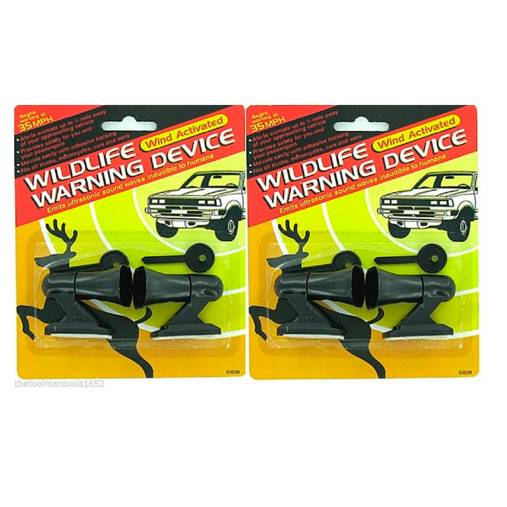 4 Ultrasonic Car Deer Warning Whistles 2 Packs Auto Safety Alert Device Safety ! - 第 1/1 張圖片