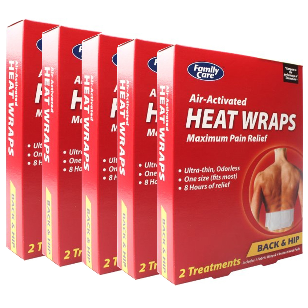 10 Heat Wraps Thermal Therapy Lower Back Care Hip Pain Reliever Relief
