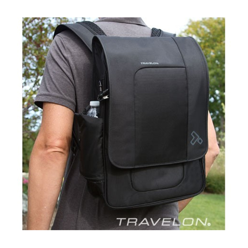 Travelon Anti Theft RFID Blocking Urban Backpack Bag Travel Safe Luggage Black ! eBay