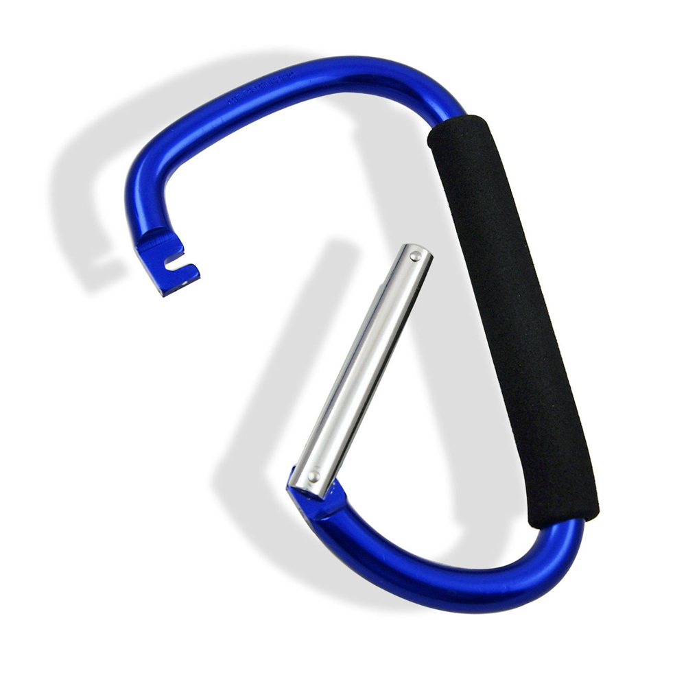 2 Jumbo Aluminum Carabiner Large D Ring Snap Hook Key Chain Cushion