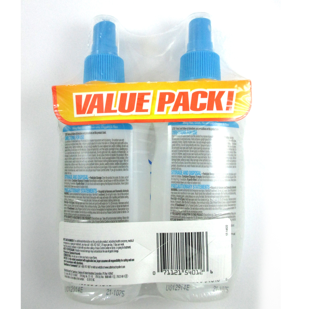 2 Cutter Aloe Vitamin E Mosquito Insect Repellent Pump Spray Set 6