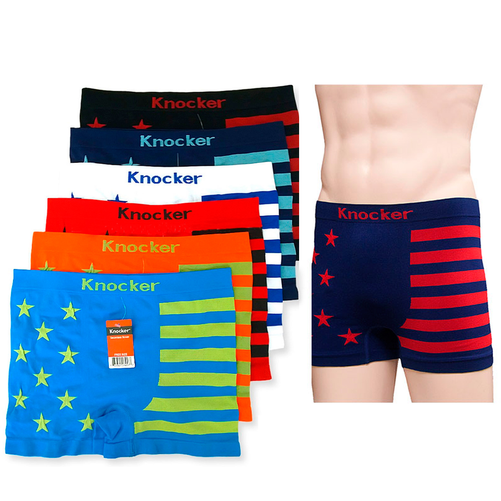 6 Men Seamless Boxer Briefs Knocker Microfiber Underwear Wholesale