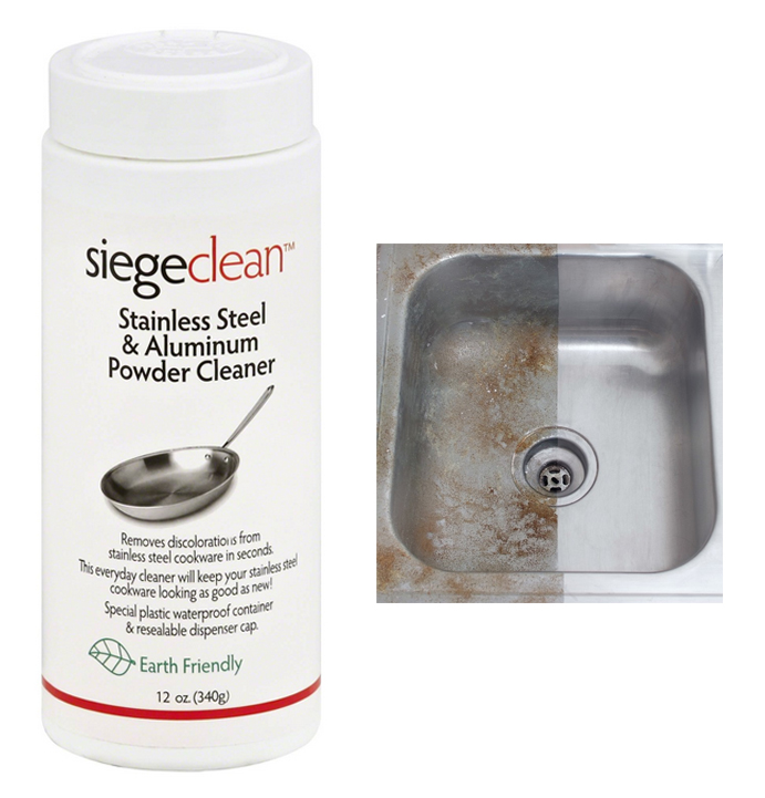 Siege Clean Stainless Steel Aluminum Powder Cleaner Polish Sink Shine