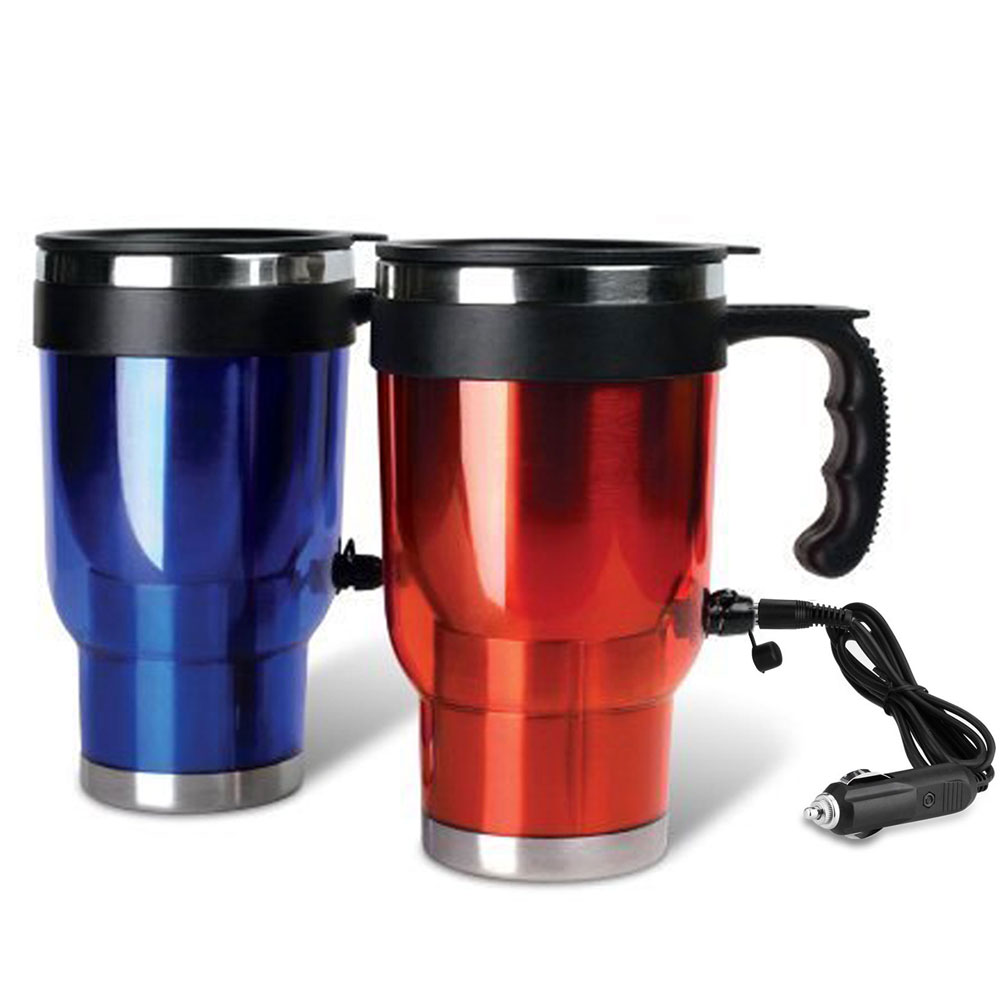 1 Travel Heated Mug Thermo Stainless Steel Portable Insulated Coffee