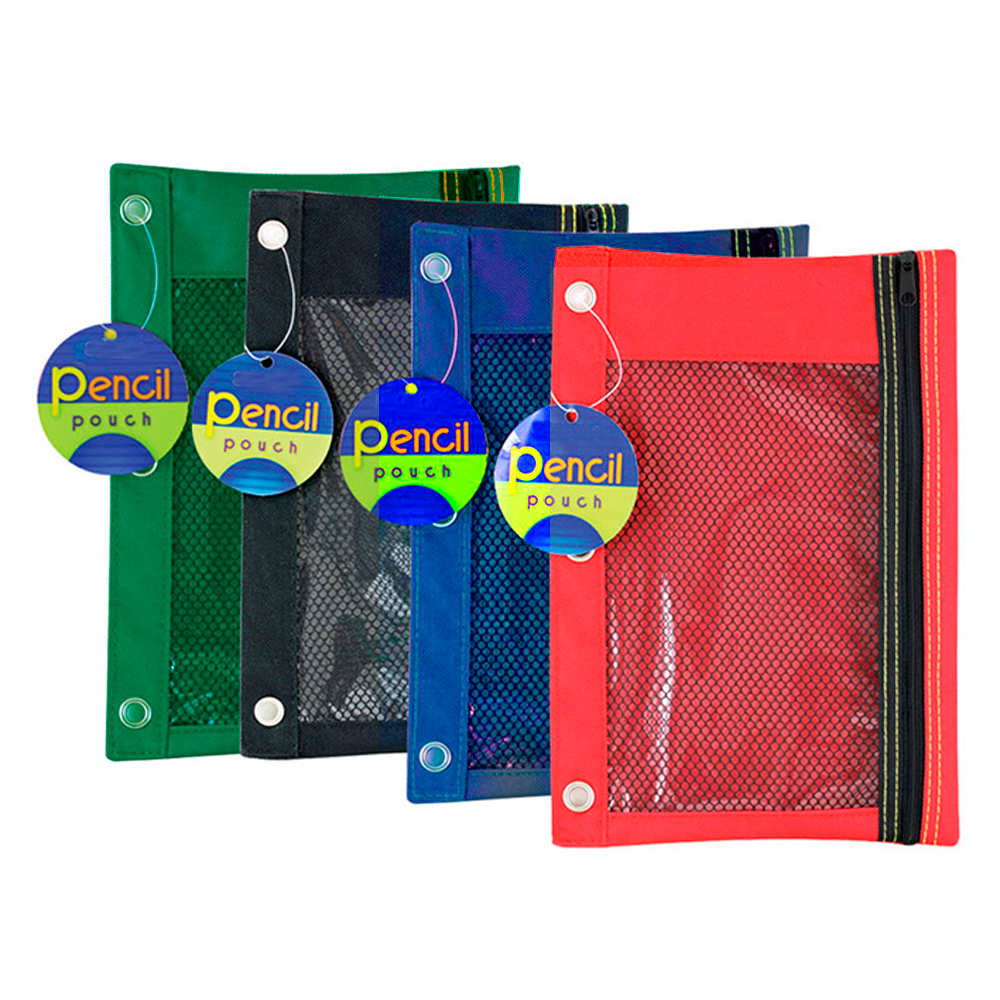 1 Pencil Zipper Pouch 3 Ring Binder Bag School Supply Pen Marker Holder