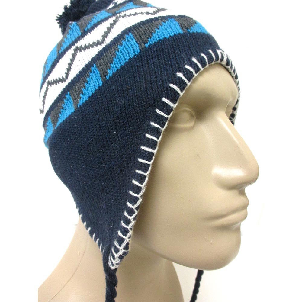 1 Winter Peruvian Hat Ear Flap Earmuff Ski Skully Beanie Cap Snow Kids