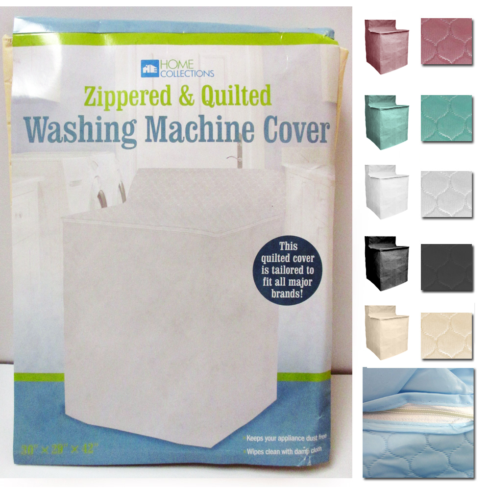 1 Vinyl Quilted Washing Machine Dryer Cover Top Load Dust Zippered