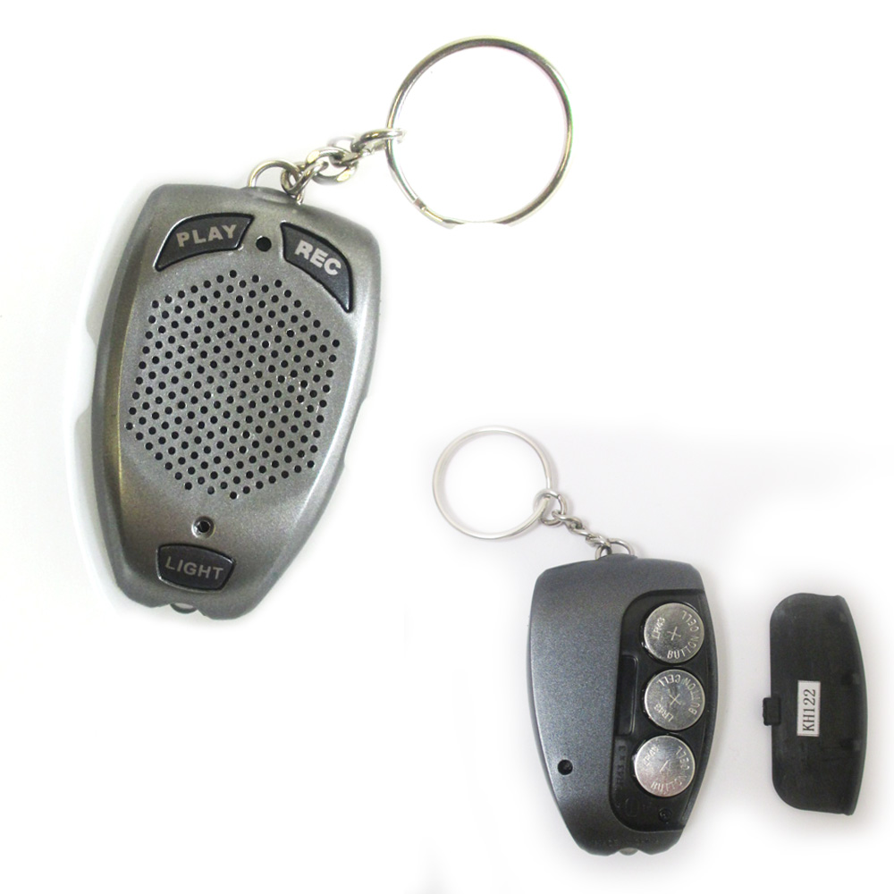 1 Digital Voice Recorder Keychain 10 Seconds Led Flashlight Playback