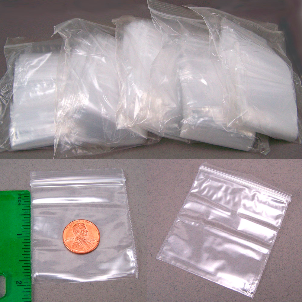500 Baggies 2" X 2" Small Ziplock Reclosable Seal Clear Plastic Poly