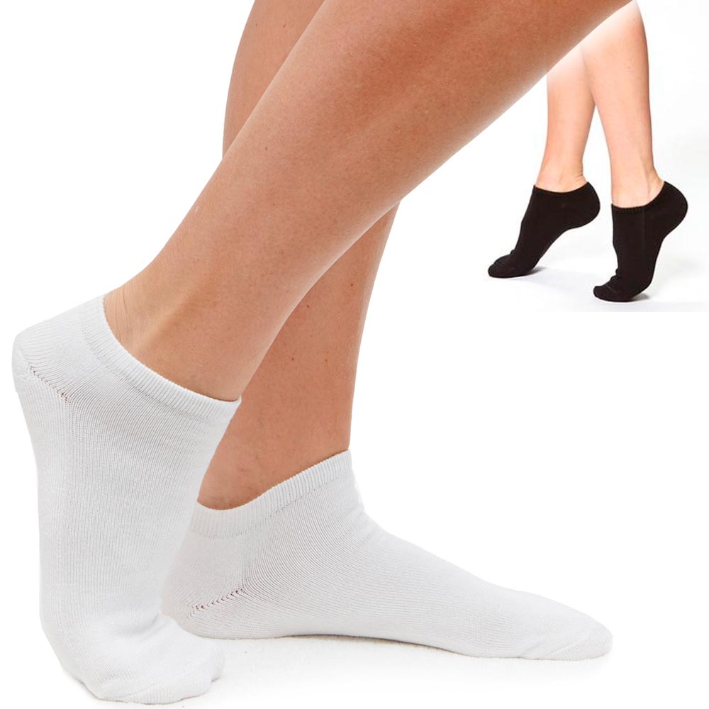 12 Pair Women Ankle Socks Ped Low Cut Fit Crew Size 911 Sport Black