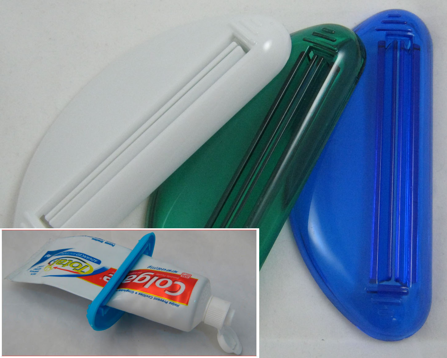 3 EZ Plastic Tube Squeezer Toothpaste Dispenser Holder Rolling Bathroom