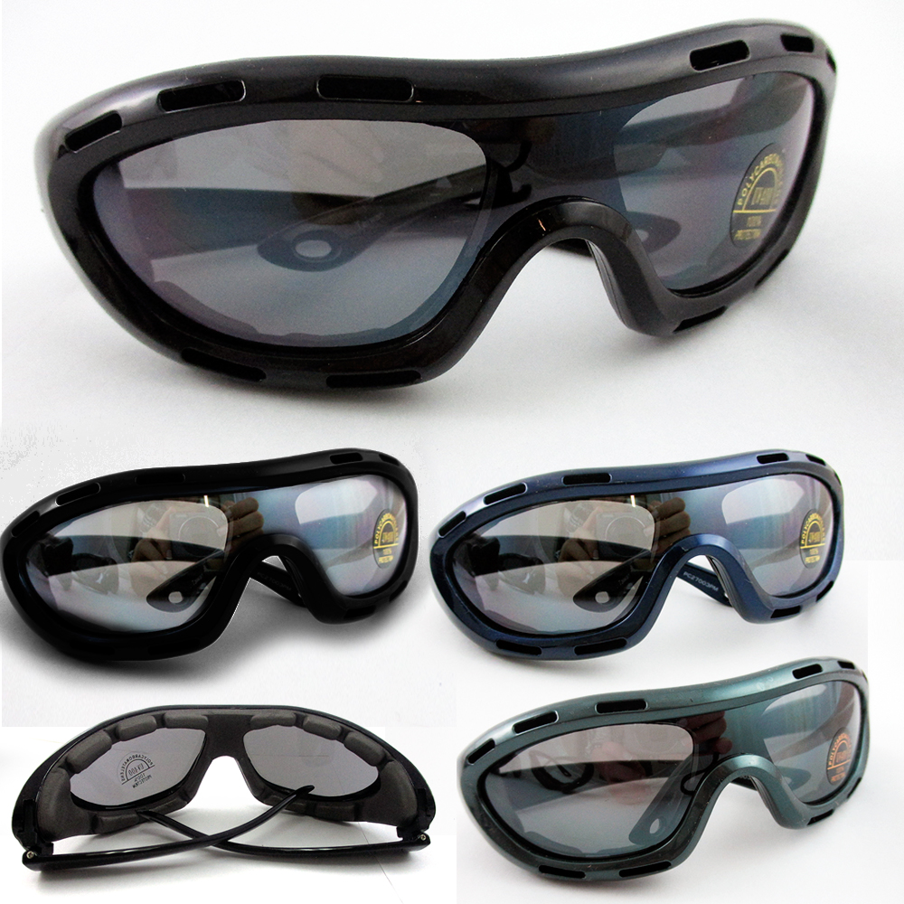 2 Pair Chopper Padded Wind Resistant Sunglasses Sports Motorcycle