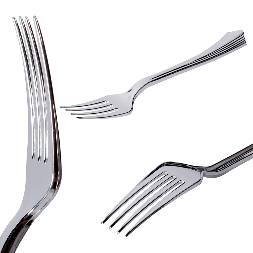 180 Heavy Duty Plastic Silverware Fork Knife Spoon Wedding Disposable