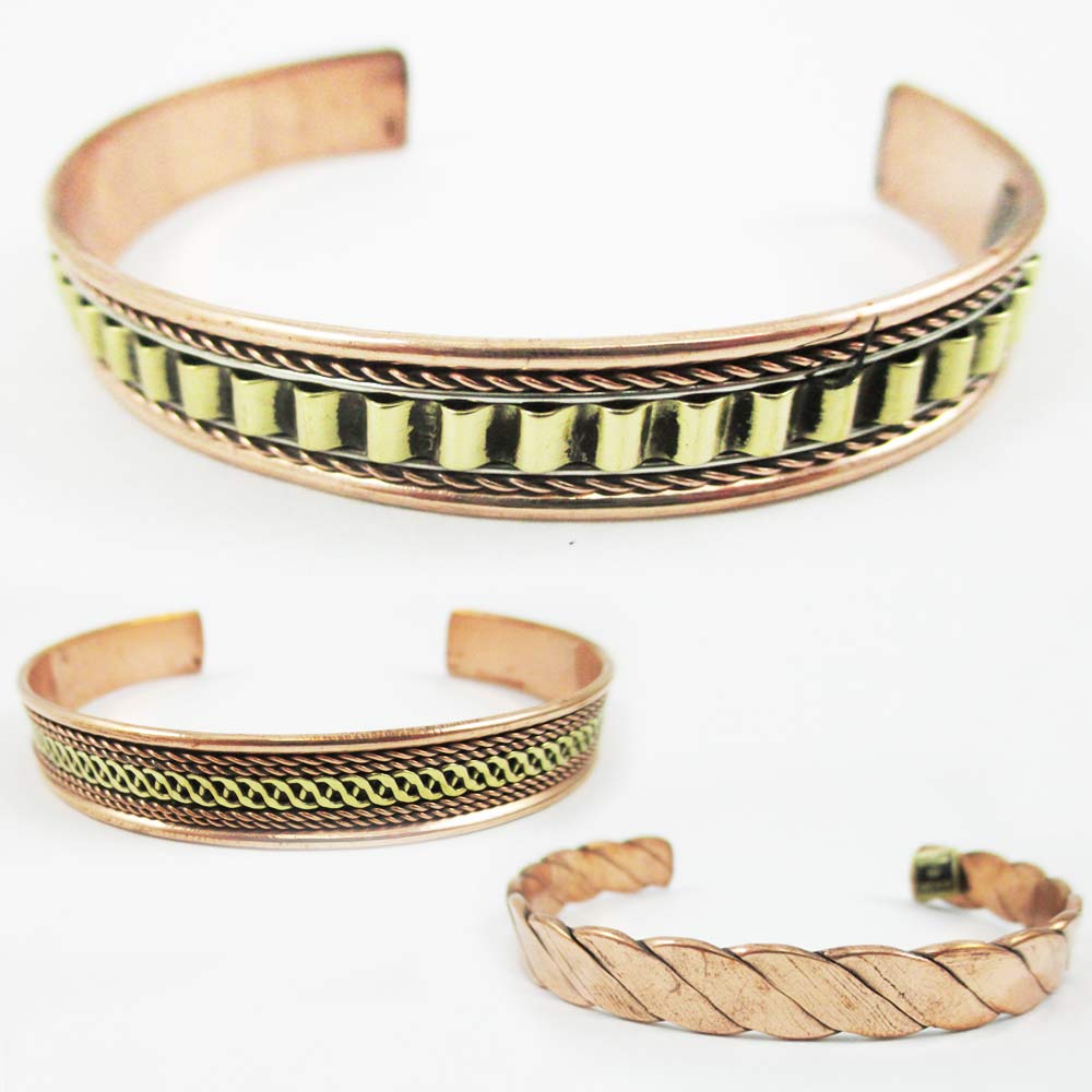 Copper Pain Relief Healing Therapy Arthritis Cuff Bracelet Bangle Women