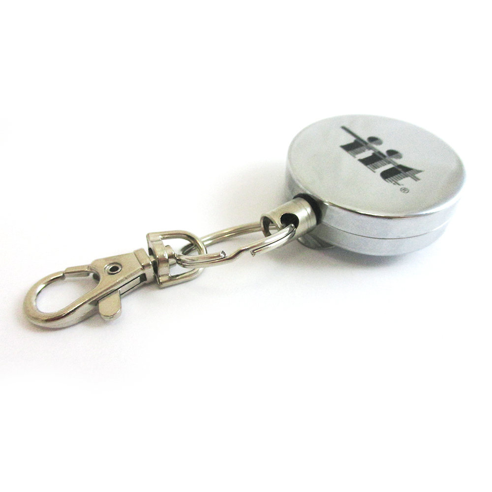 Steel Retractable Key Ring Clip On Pull Chain Id Holder Reel Belt