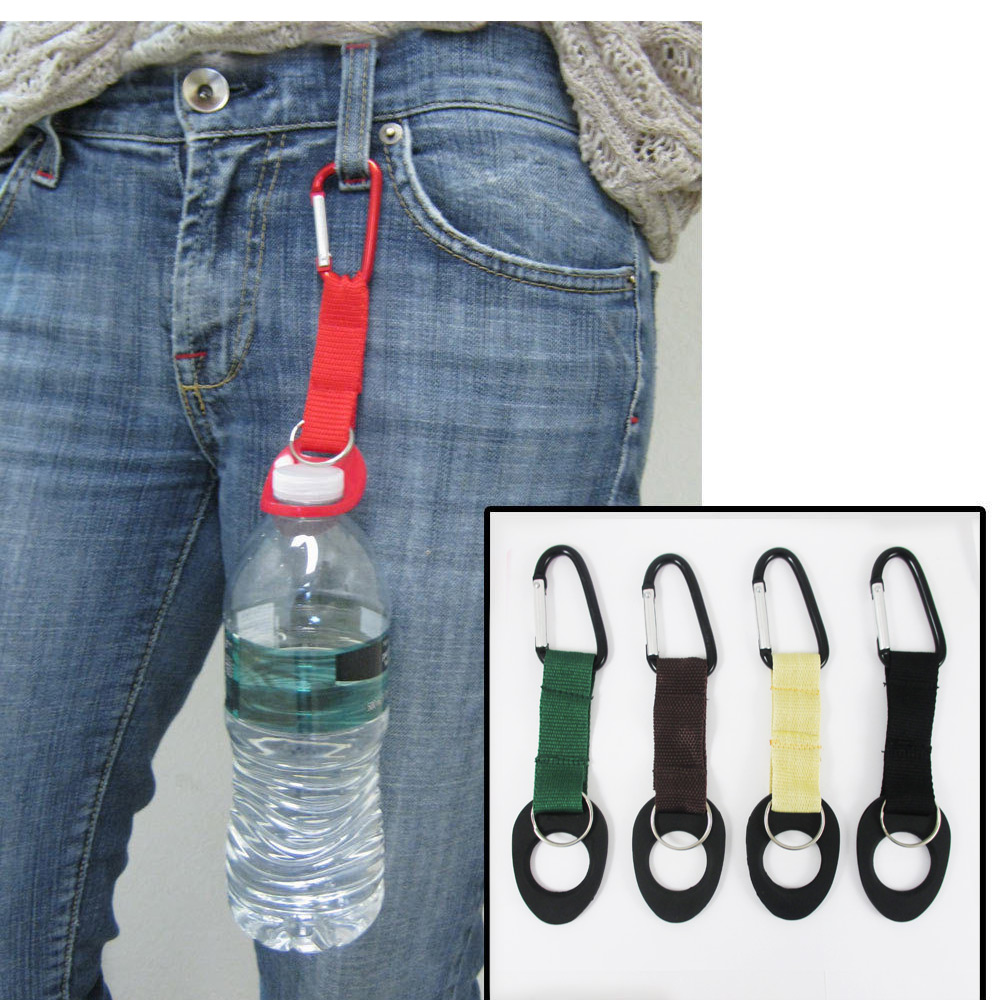 Carabiner Water Bottle Holder Clip Camping Hiking Outdoor Travel Buckle Aluminum eBay