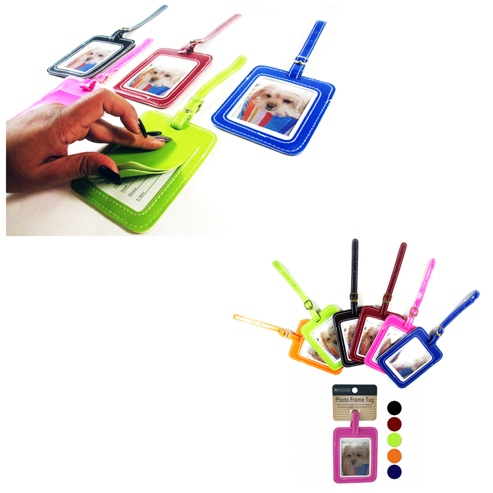 Lot 6 Heavy Duty Vinyl Stitched Luggage Tags Straps Travel Tag