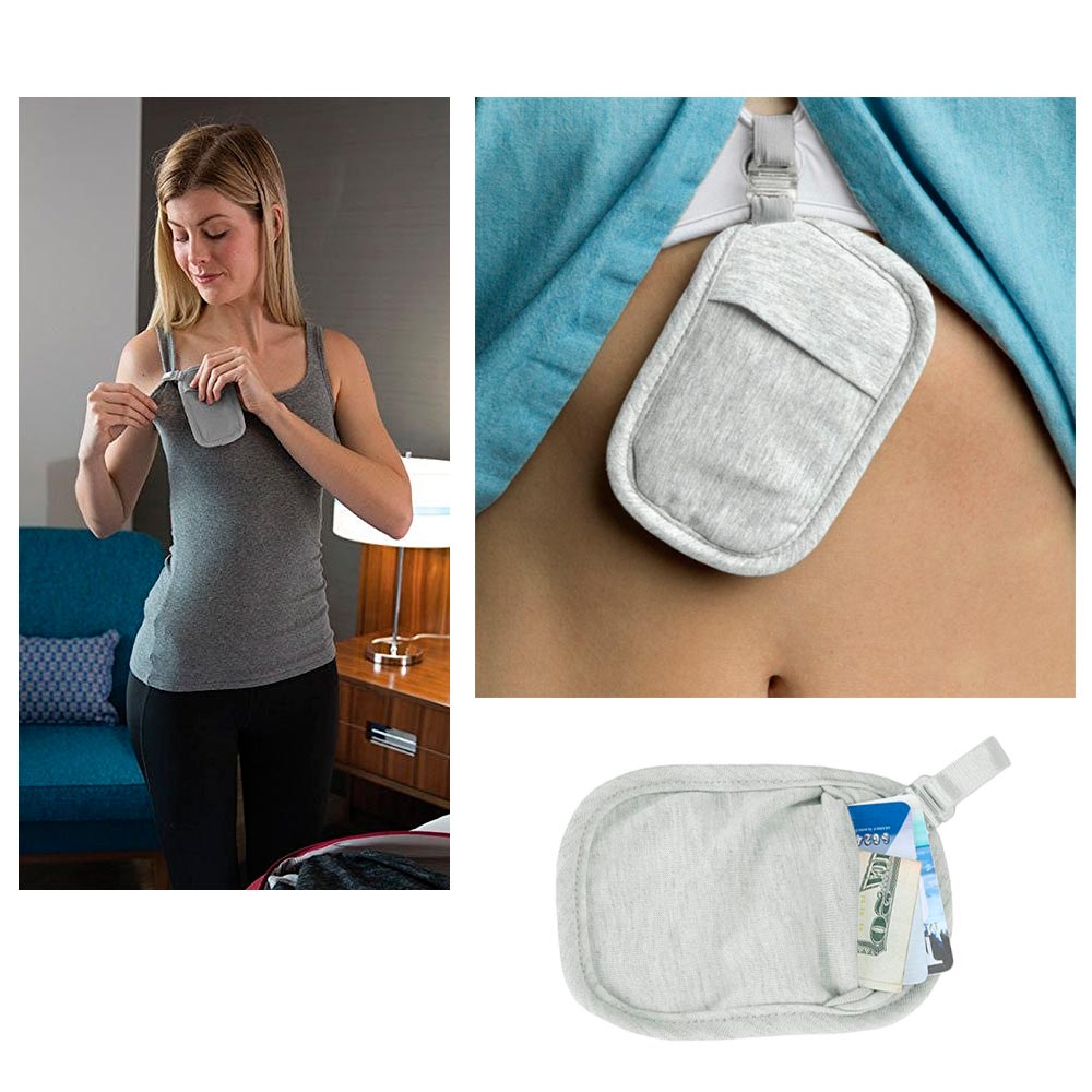 New Travelon Travel Under Clothes Hidden Money Pouch Pocket Hide Valuables Stash eBay