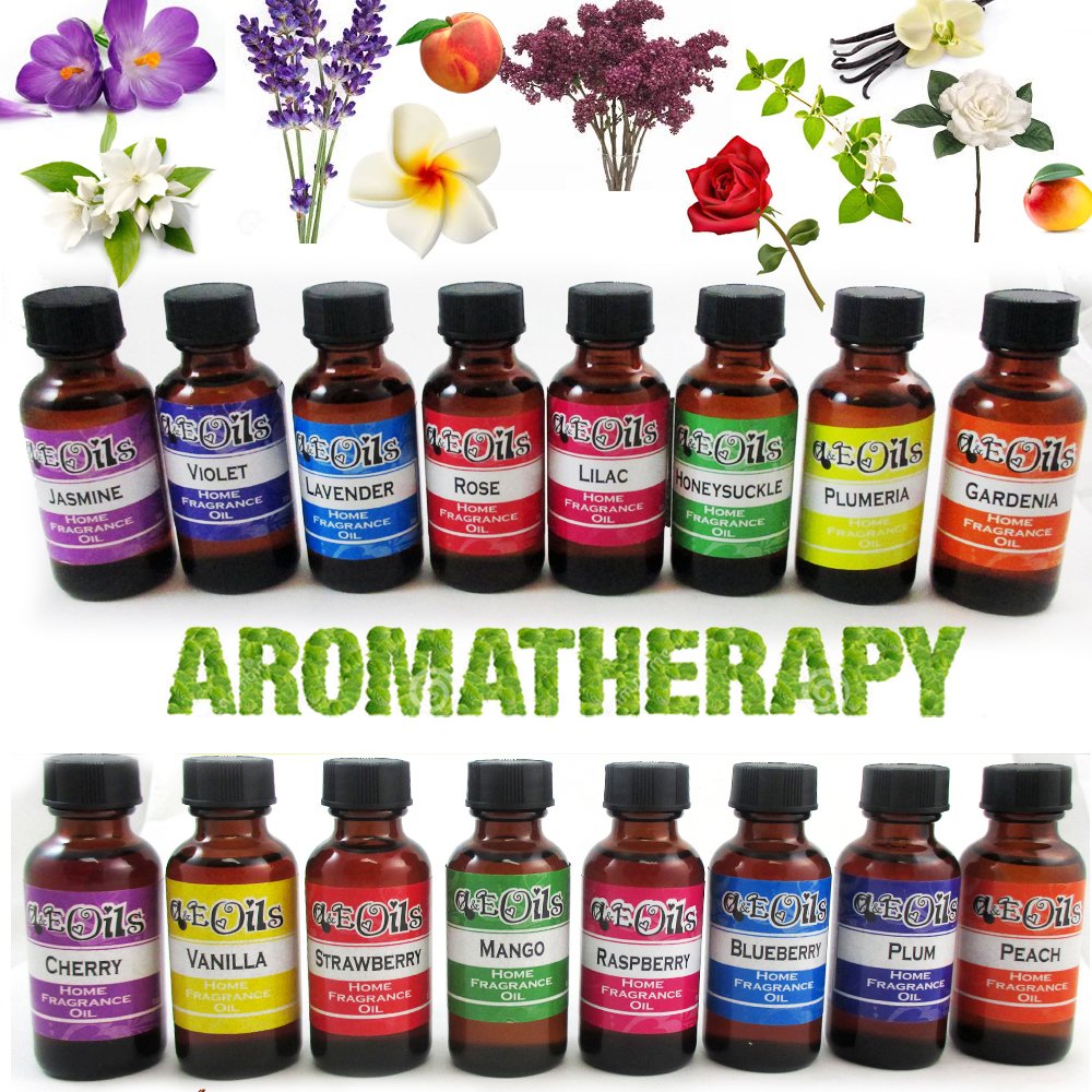 16 Bottles Aroma Therapy Oils Fruit Floral Scent Set Spa Home Fragrance