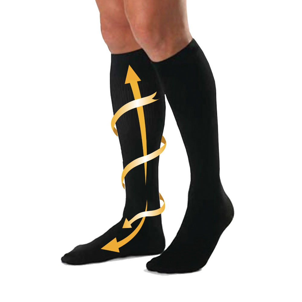 3 Pairs Graduated Compression Socks Support Womens Mens Sports Black Gray S-XL - Bild 4 von 8