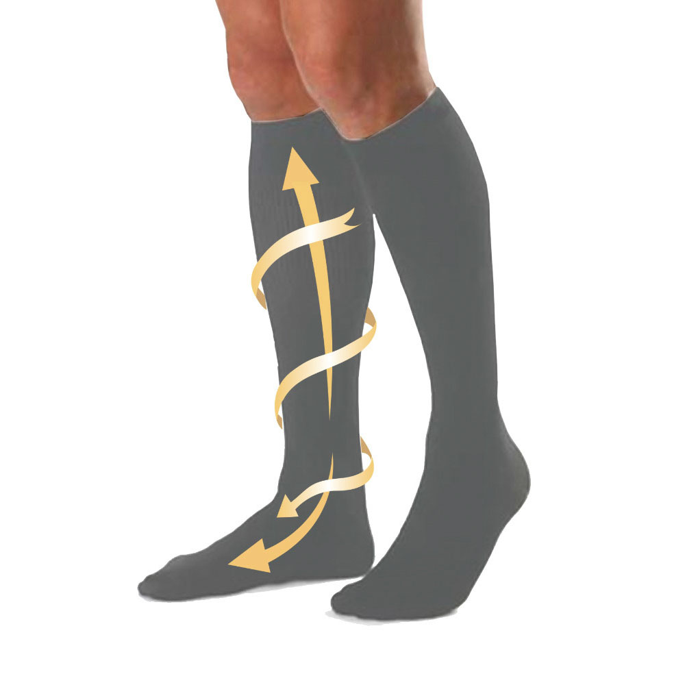 3 Pairs Graduated Compression Socks Support Womens Mens Sports Black Gray S-XL - Bild 8 von 8