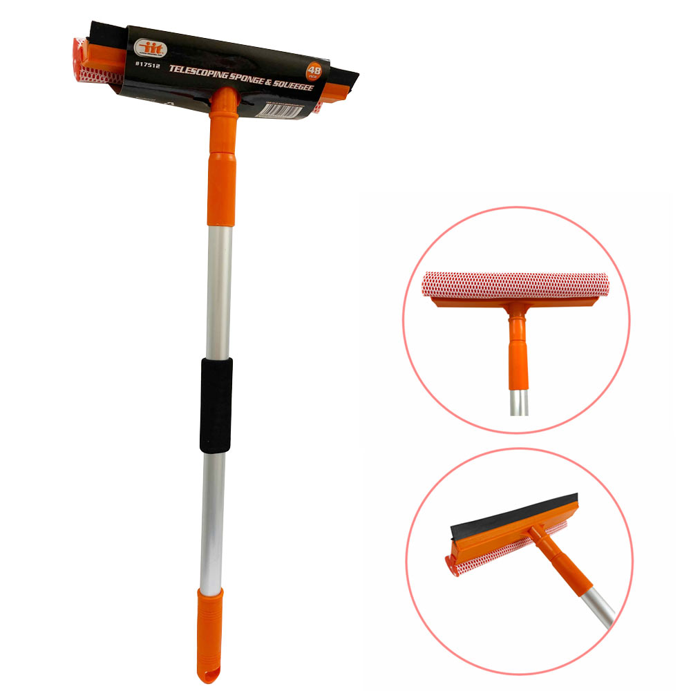 Telescopic Extendable Window Squeegee Long Handle Washer Scrubber