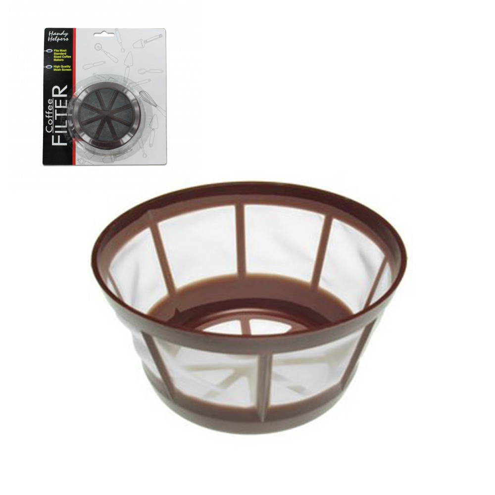 com-four® 2X Filtro Continuo per caffè in Taglia 4 Filtro Permanente Riutilizzabile in plastica Resistente al Calore e Rete in Nylon 