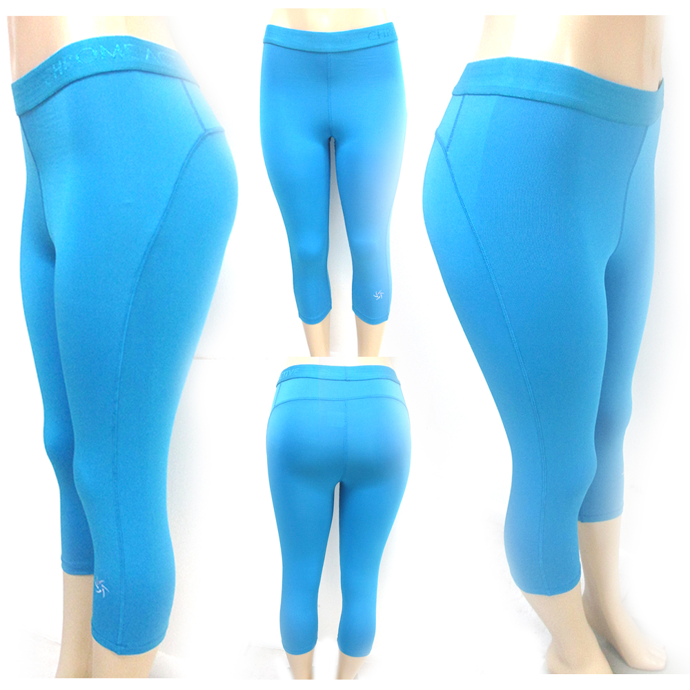 Women Cropped Leggings Workout Capri YOGA Running Sport Pants High ...