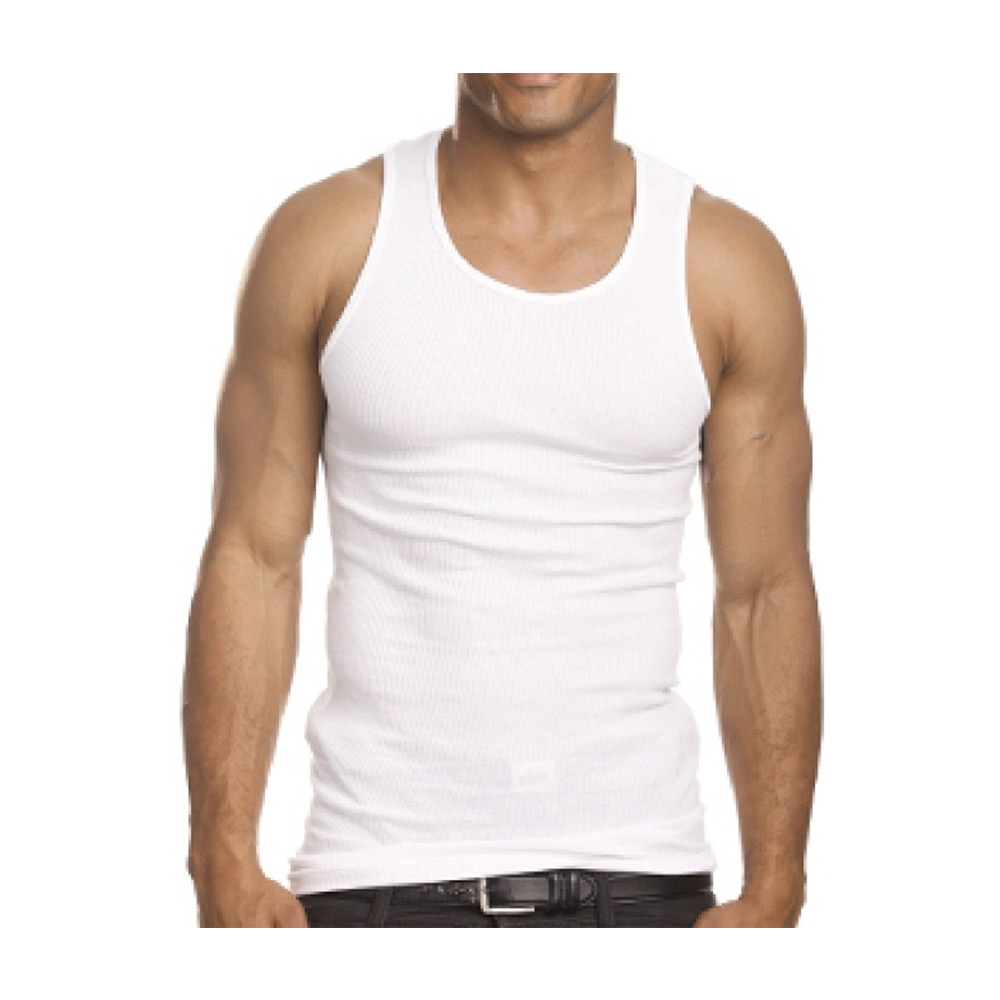 6 Pack Cotton Mens A-Shirt Ribbed Tank Top Undershirt M L XL 2XL !