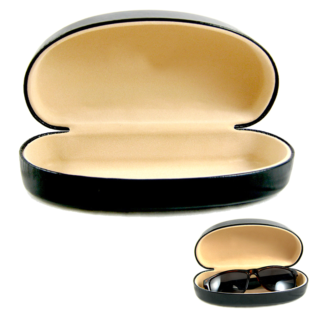 Hard Shell Sunglasses Case Classic Extra Large Eyeglasses Protective Case Black