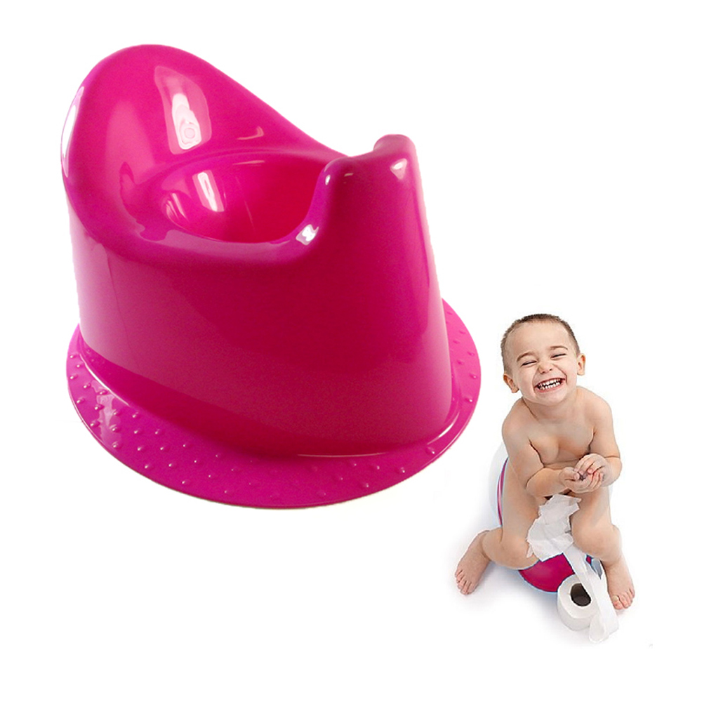 Baby Pink Training Toilet Potty Toddler Toilet Trainer With Tissue Compartment 
