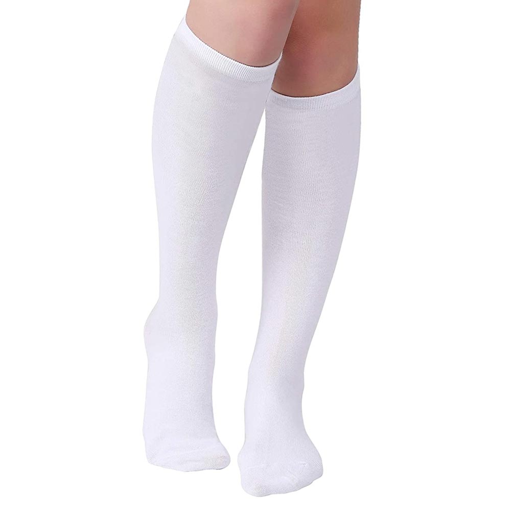 Knee High Socks School Girl Uniform Soccer Sport Women Girls White Size 9-11 6-8 - 第 21/25 張圖片