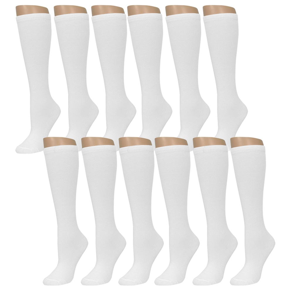 Knee High Socks School Girl Uniform Soccer Sport Women Girls White Size 9-11 6-8 - 第 17/25 張圖片